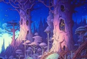 太空女巫居住在神奇的森林家中