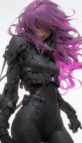 紫色长发女人