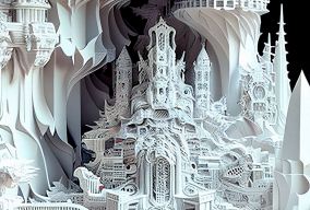 曼德布洛分形城市的纸雕