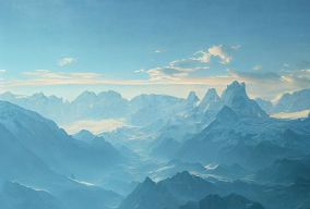 Ivan Shishkin绘画的瑞士风光