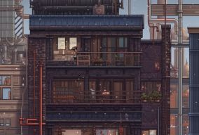 [V5] 乡村工业低层建筑日本街景像素艺术