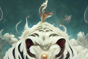 中国古代神兽有翅膀的白虎