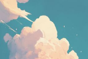 [V4] 宫崎骏在花海云朵梦幻的天空风景