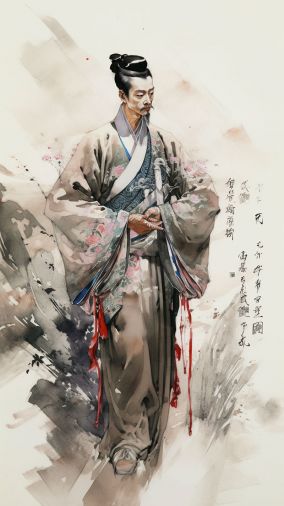 [V5] 一个穿着中国汉服的男人