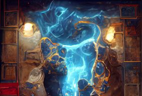 龙与地下城中一个被摧毁的魔法巫师金库的地图