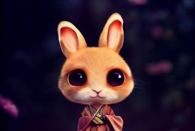 可爱的中国汉服拟人化兔子