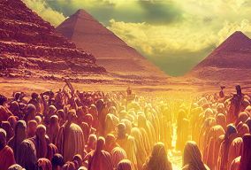 摩西带领许多人离开埃及