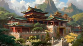 [V5] 中国传说中的玉金宫殿油画