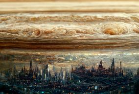 未来城市​​在木星上