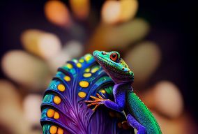 紫色热带蜥蜴
