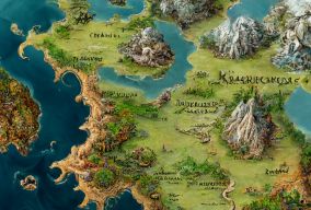 龙与地下城设定的幻想世界地图