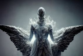 天使般的灰色雕像