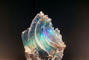 海洋波浪形水晶雕塑