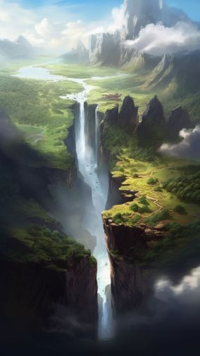 [V5] 一个有瀑布和一座山的区域