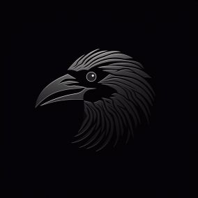 [V5] 名为乌鸦的机构的最小矢量标志设计