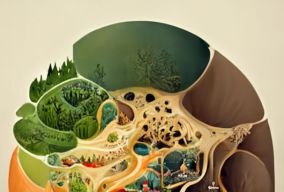 全彩色森林营养循环信息图