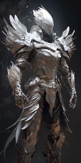 [V5] 白色未来金属盔甲的战士