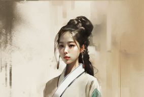 [V5] 身着汉服的美丽中国女孩