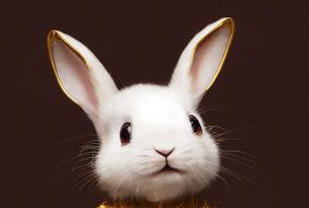皮克斯风格可爱的中国小白兔