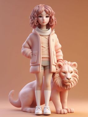 [V5] 18岁可爱的狮子座女孩全身3D艺术品
