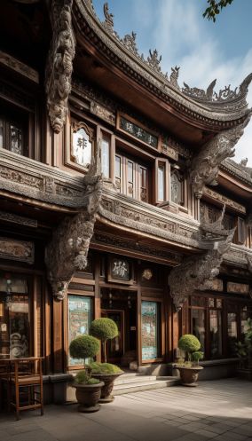 [V5] 华丽的中国建筑宫殿式咖啡馆