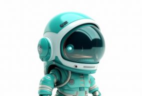[V5] 设计一个蓝绿色的可爱宇航员