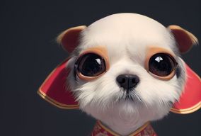可爱的中国汉服小奶狗